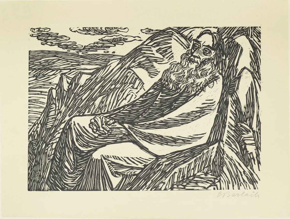 The Seventh Day (Der siebente Tag) from The Transformations of God (Die Wandlungen Gottes) by Ernst Barlach, print, 1922