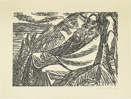 The Seventh Day (Der siebente Tag) from The Transformations of God (Die Wandlungen Gottes) by Ernst Barlach, print, 1922