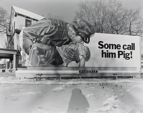 Franklin and Chicago Streets, Minneapolis by Nicholas Nixon, photograph, 1973