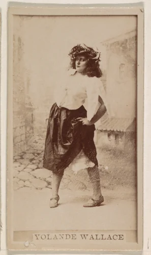 Yolande Wallace, from the Actresses series (N245) issued by Kinney Brothers to promote Sweet Caporal Cigarettes by Kinney Brothers Tobacco Company, photograph, 1890