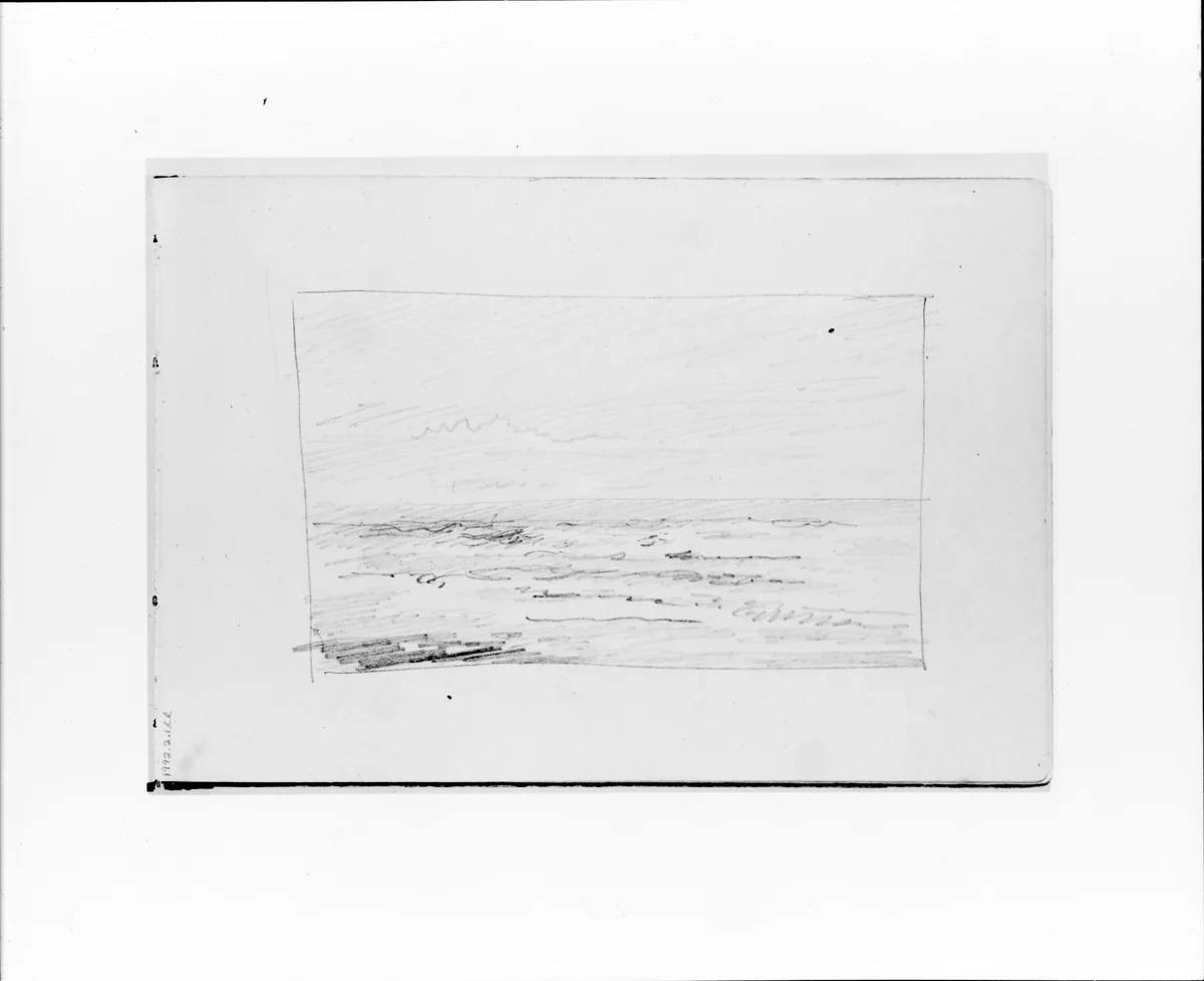 Seascape (from Sketchbook VII) by William Trost Richards, artwork, 1886