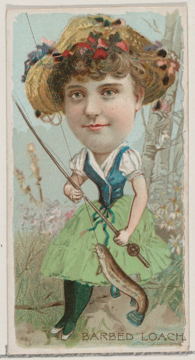 Barbed Loach, from the series Fishers and Fish (N74) for Duke brand cigarettes by Knapp & Company, print, 1888