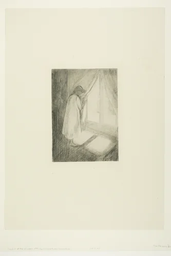 The Girl at the Window by Edvard Munch, print, 1894