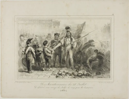 The Munitioners of July 28 by Denis Auguste Marie Raffet, print, 1831