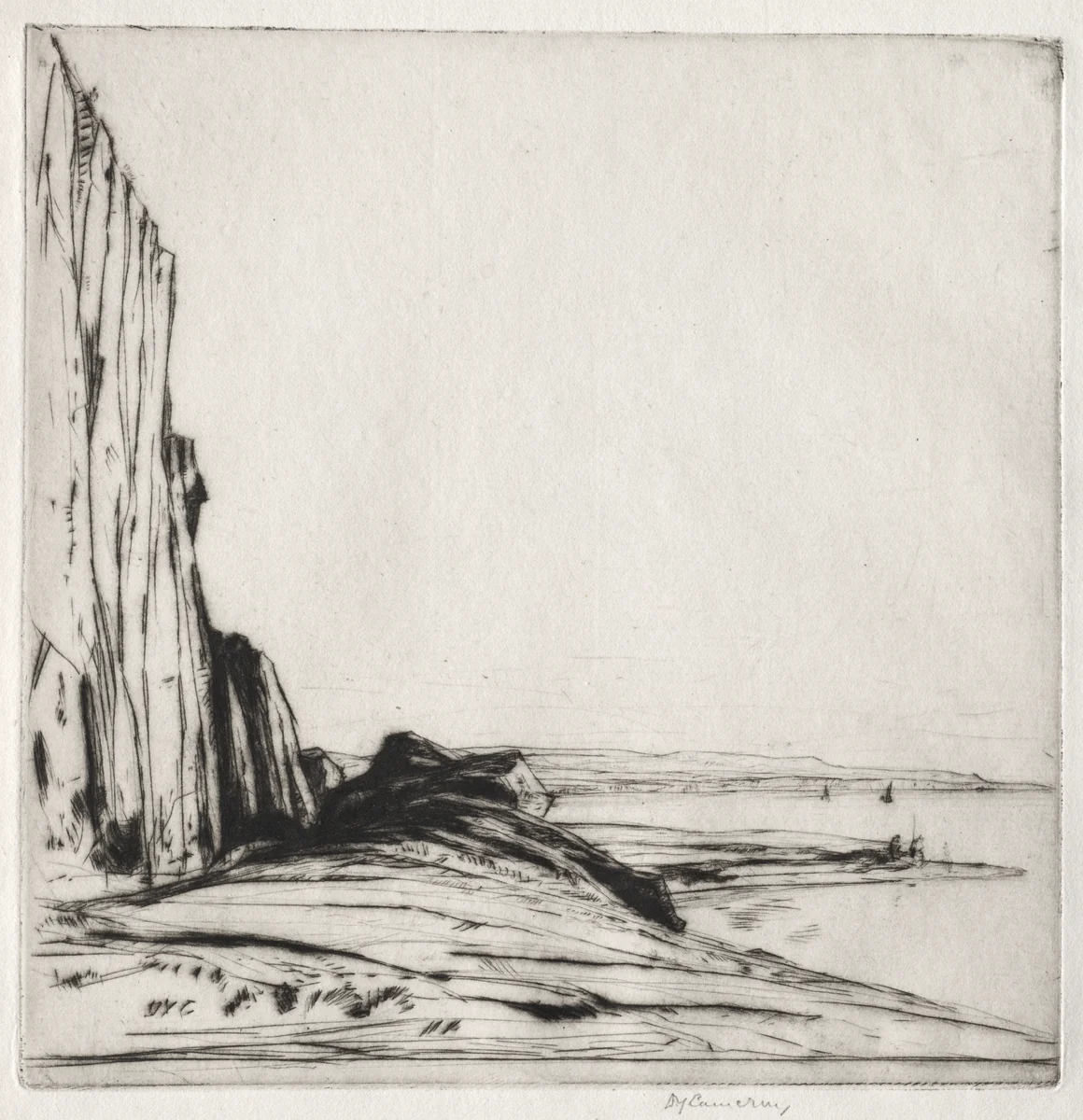 Appin Rocks by David Young Cameron, print, 1913