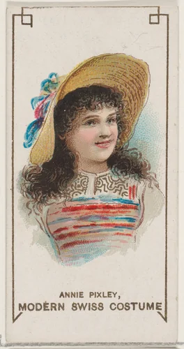 Annie Pixley Dressed in Modern Swiss Costume, from the set Actors and Actresses, Second Series (N71) for Duke brand cigarettes by W. Duke, Sons & Co., print, 1888-1890