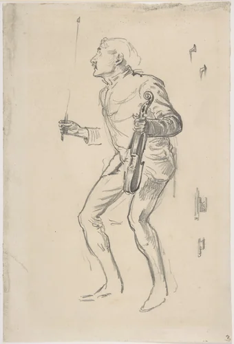 Gecko: study from life by George Du Maurier, drawing, 1850-1900