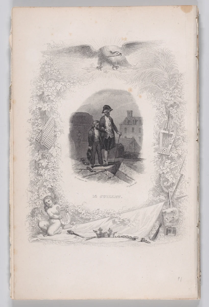 July Fourteenth, from "The Complete Works of Béranger" by Alfred Johannot, print, 1829