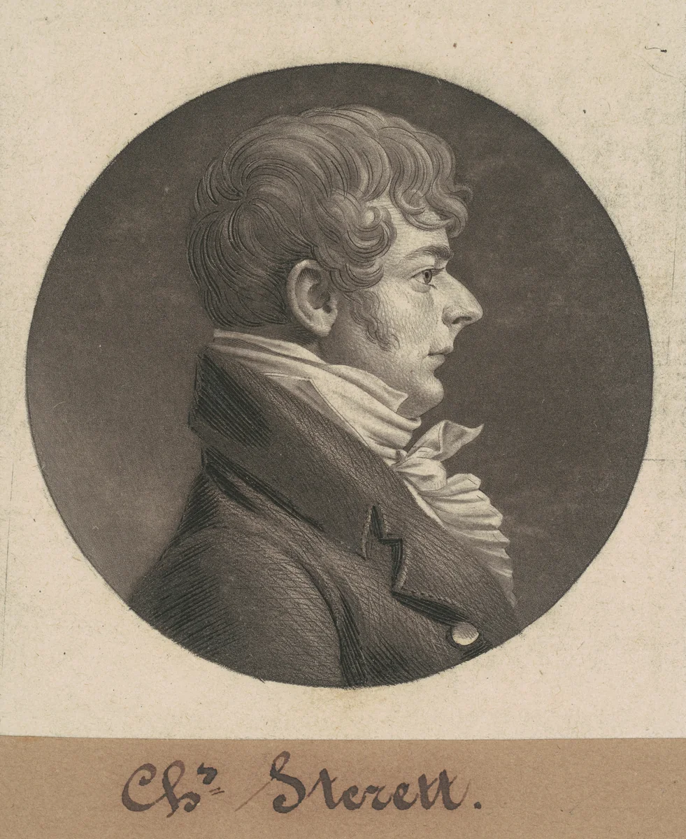 Charles Sterett by Charles B. J. Févret de Saint-Mémin, print, 1804