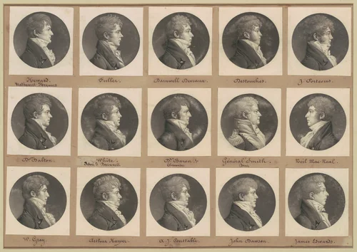 Saint-Mémin Collection of Portraits, Group 45 by Charles B. J. Févret de Saint-Mémin, volume, 1808-1809