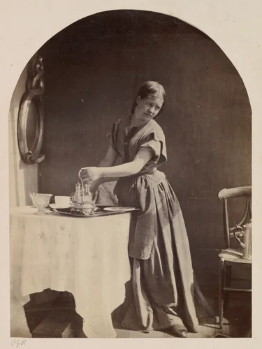 English Fashion at Breakfast by Oscar Gustav Rejlander, photograph, 1855-1865