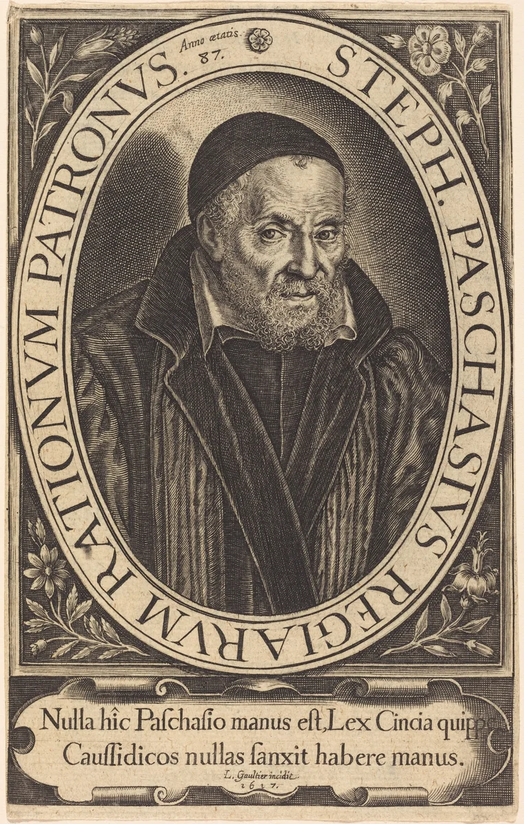 Stephanus Paschinus by Léonard Gaultier, print, 1617