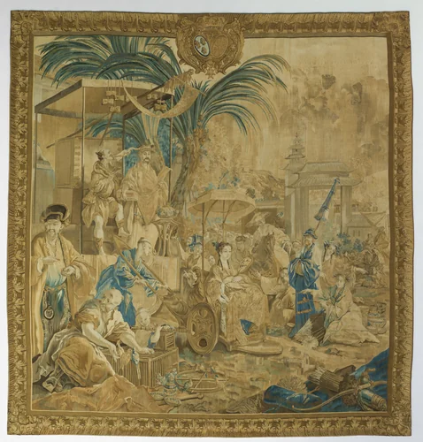 Chinese Fair by Beauvais, textile, 1723-1774