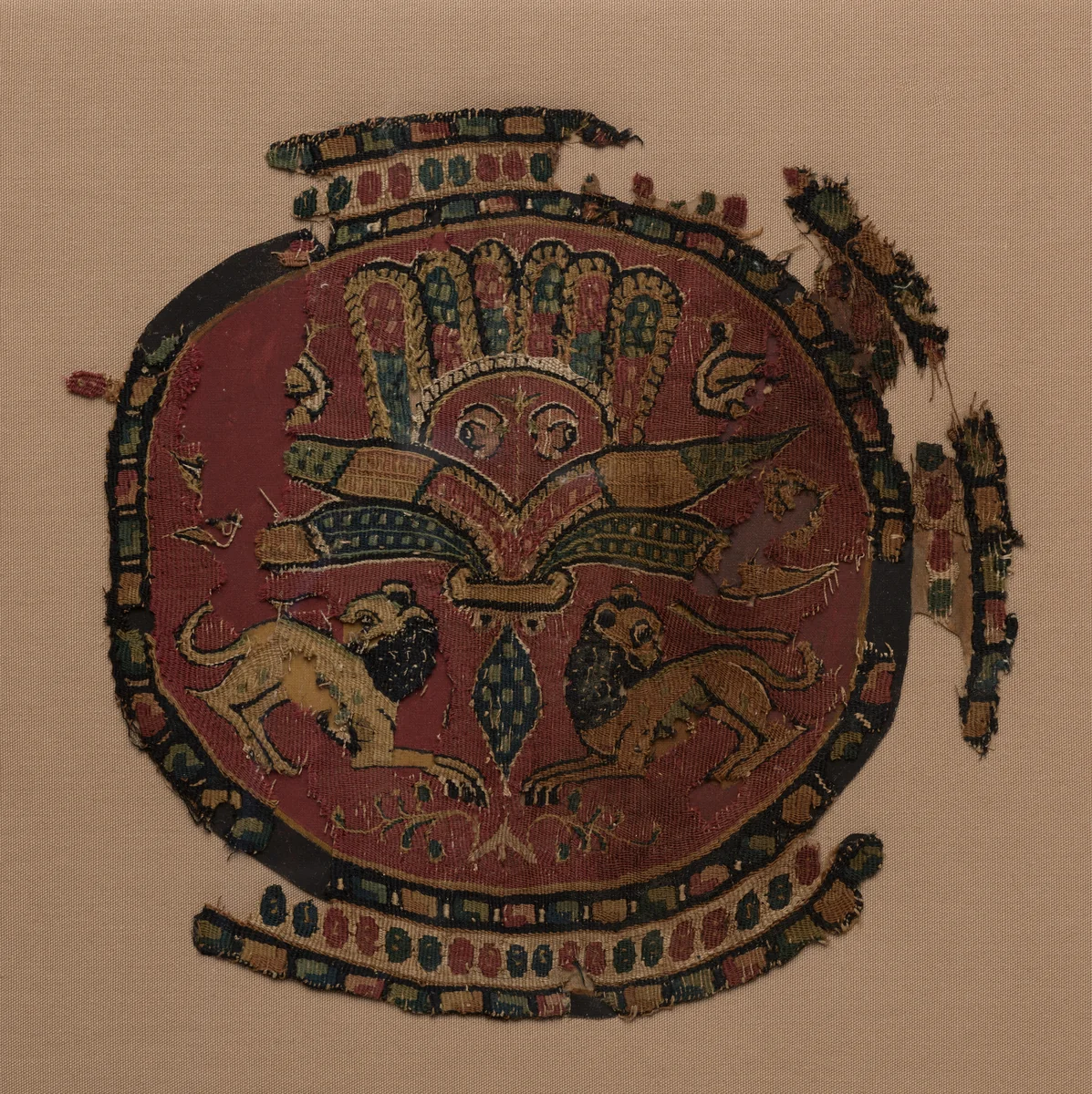 Lions from a Tunic by Unknown, textile, 750-850