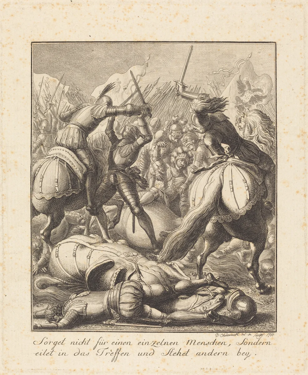 Rudolph of Hapsburg by Daniel Nikolaus Chodowiecki, print, 1783