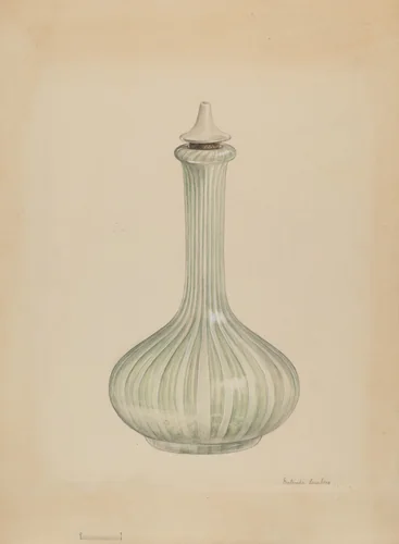 Barber Shop Bottle by Gertrude Lemberg, index of american design, 1936
