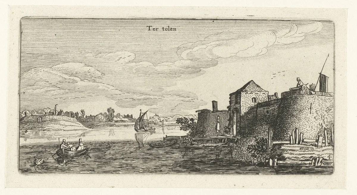 Fort met verdedigingswerken van Tholen aan de Schelde by anonymous, print, 1615-1652