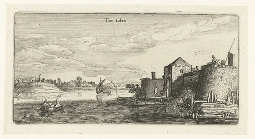 Fort met verdedigingswerken van Tholen aan de Schelde by anonymous, print, 1615-1652