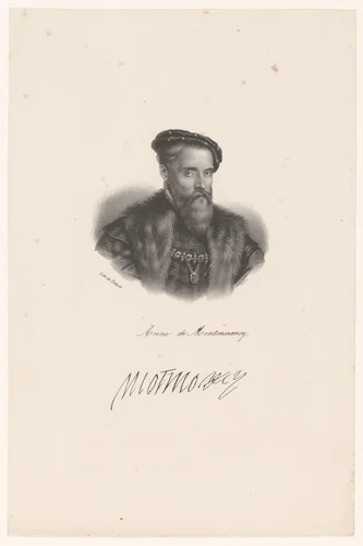 Portret van Anne de Montmorency by anonymous, print, 1825-1842