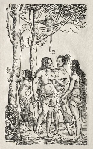 Hottentots with herd by Hans Burgkmair, print