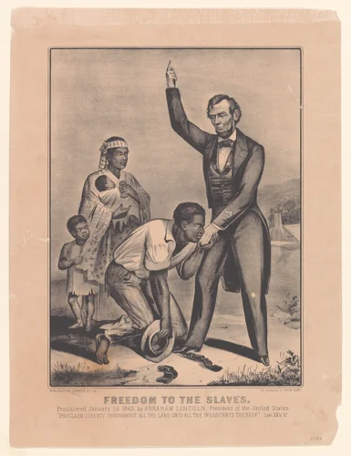 Freedom to the Slaves by Currier & Ives, print, 1860-1870