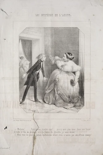 Les Mystères de l'amour: No. 1 by Joseph Guillaume Bourdet, print, 1819-1869