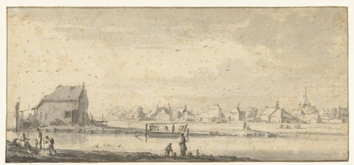 View of Sloterdijk, near Amsterdam by Roelant Roghman, drawing, 1650