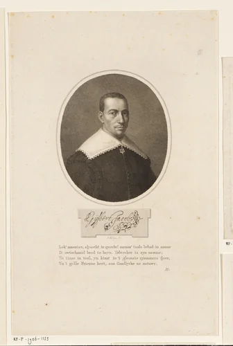 Portret van Gysbert Japicx by Philippus Velijn, print, 1797-1836