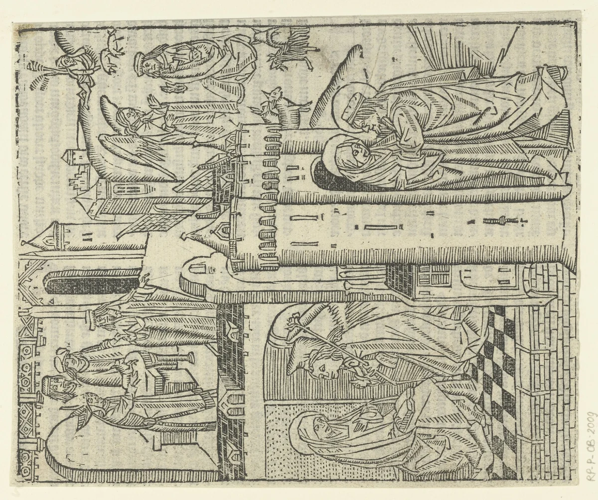 De historie van Anna en Joachim by Unknown, print, 1480-1500