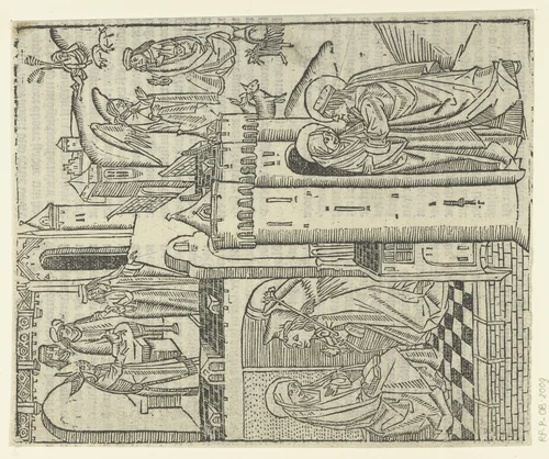 De historie van Anna en Joachim by Unknown, print, 1480-1500