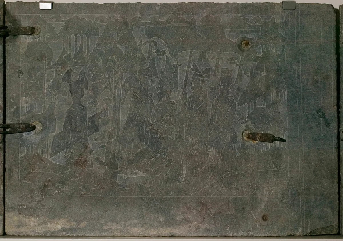 Panels from a Funerary Couch (Guanchuang) by China, sculpture, 520-530