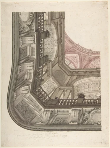 Design for a Ceiling by anonymous, drawing, 1750-1810