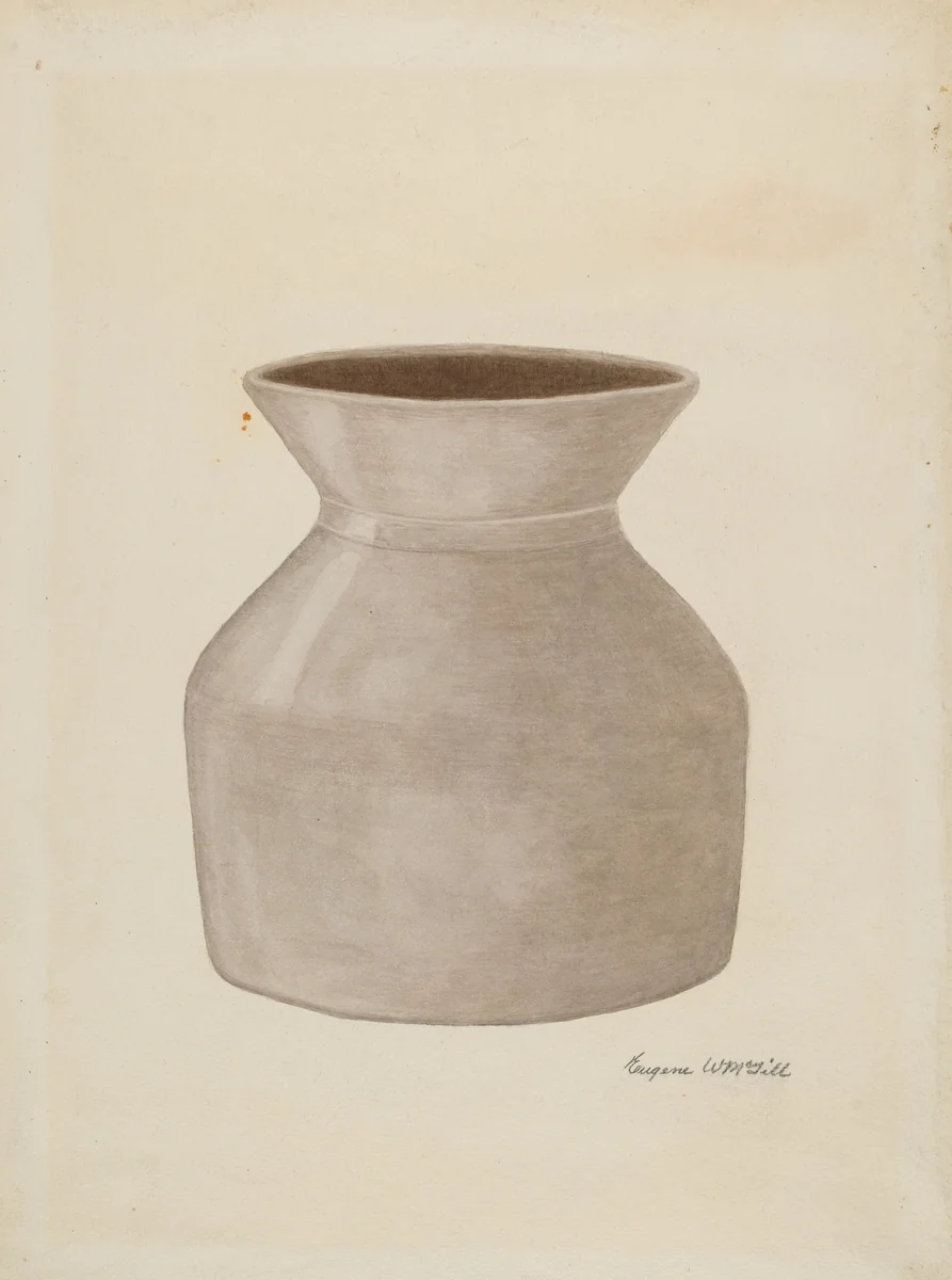 Stoneware Jar by Eugene Gill, index of american design, 1935-1942