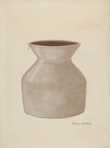 Stoneware Jar by Eugene Gill, index of american design, 1935-1942
