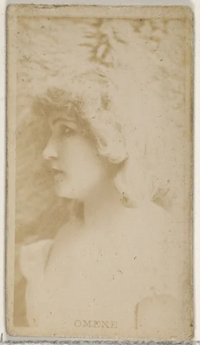 Omene, from the Actors and Actresses series (N45, Type 8) for Virginia Brights Cigarettes by Allen & Ginter, photograph, 1885-1891
