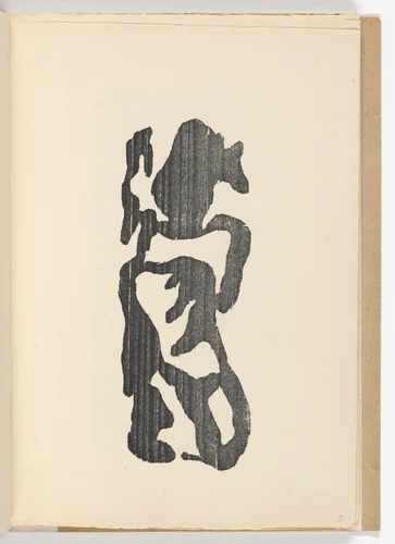 Plate (folio 3) from Twenty-five Poems (Vingt-cinq poèmes) by Jean Arp, illustrated book, 1918