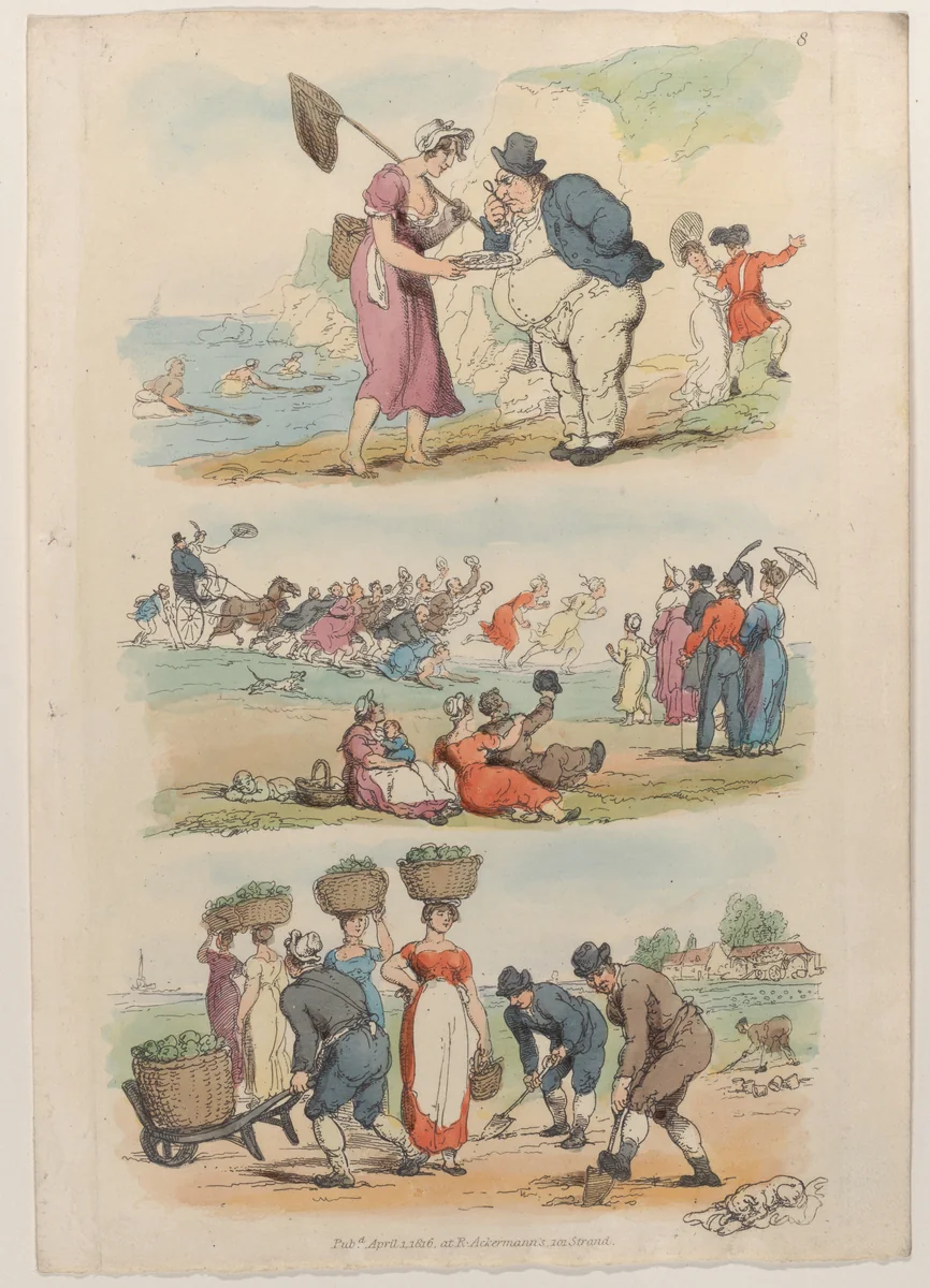 Plate 8, from "World in Miniature" by Thomas Rowlandson, print, 1816
