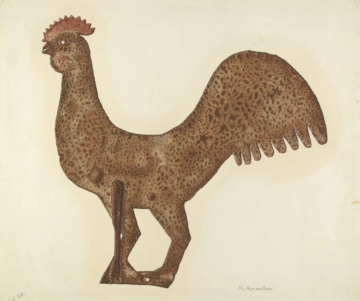 Weather Vane Finial by Nicholas Amantea, index of american design, 1940