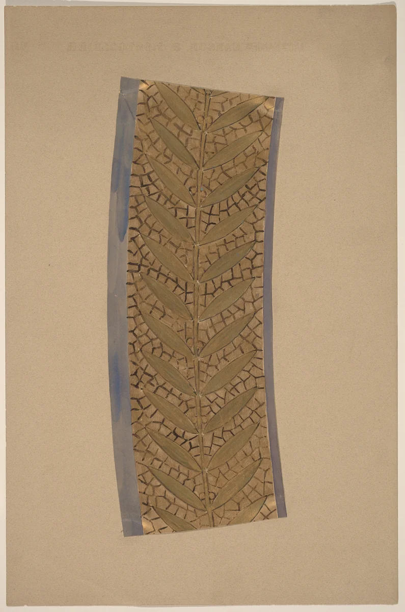 Study for a Border Design by Charles Sprague Pearce, drawing, 1890-1897