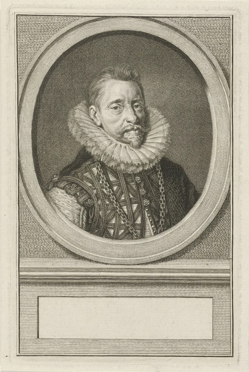 Portret van Albrecht, aartshertog van Oostenrijk by Jacob Houbraken, print, 1747-1759
