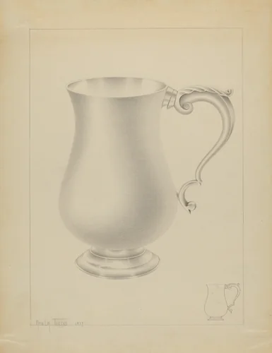 Silver Mug by Amelia Tuccio, index of american design, 1935-1942
