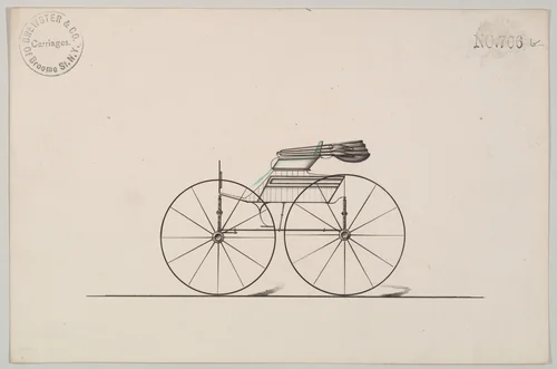 Design for Wagon, no. 706b by Brewster & Co., drawing, 1850-1870