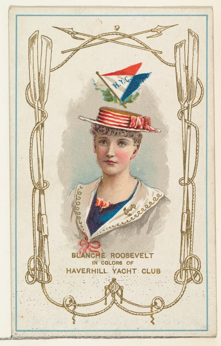 Blanche Roosevelt in Colors of Haverhill Yacht Club, from the Yacht Colors of the World series (N140) issued by Duke Sons & Co. to promote Honest Long Cut Tobacco by W. Duke, Sons & Co., print, 1890