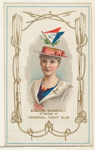 Blanche Roosevelt in Colors of Haverhill Yacht Club, from the Yacht Colors of the World series (N140) issued by Duke Sons & Co. to promote Honest Long Cut Tobacco by W. Duke, Sons & Co., print, 1890
