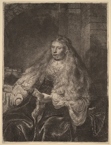 The Great Jewish Bride by Rembrandt van Rijn, print, 1635