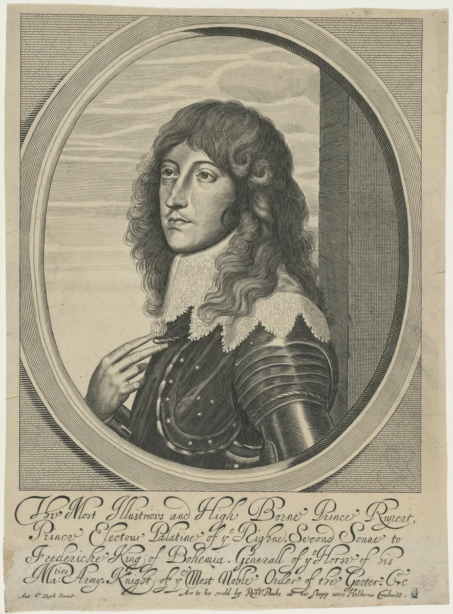 Prince Rupert, K.G. by William Faithorne
Sir Anthony van Dyck, print, 1616-1691