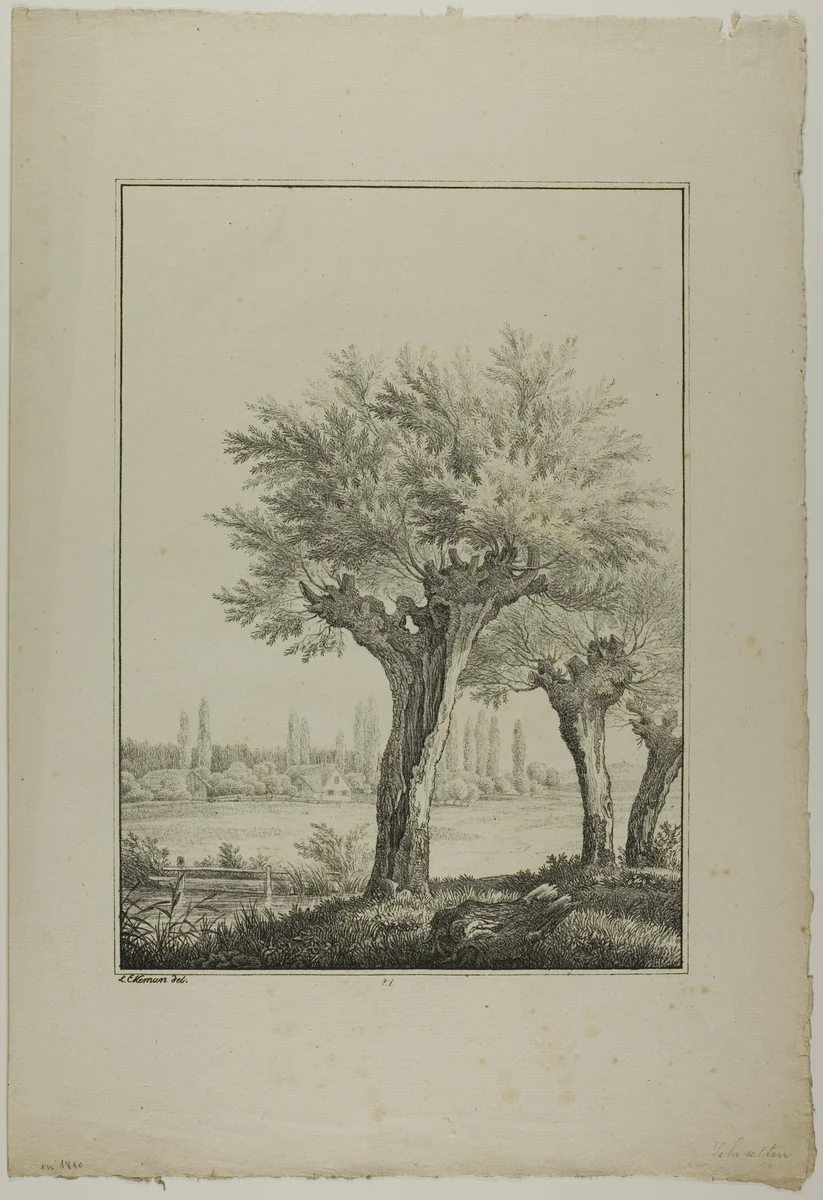 Plate 27 from Blatt Baum und Landschafts Studien by Lorenz Ekemann Alesson, print, 1805-1815