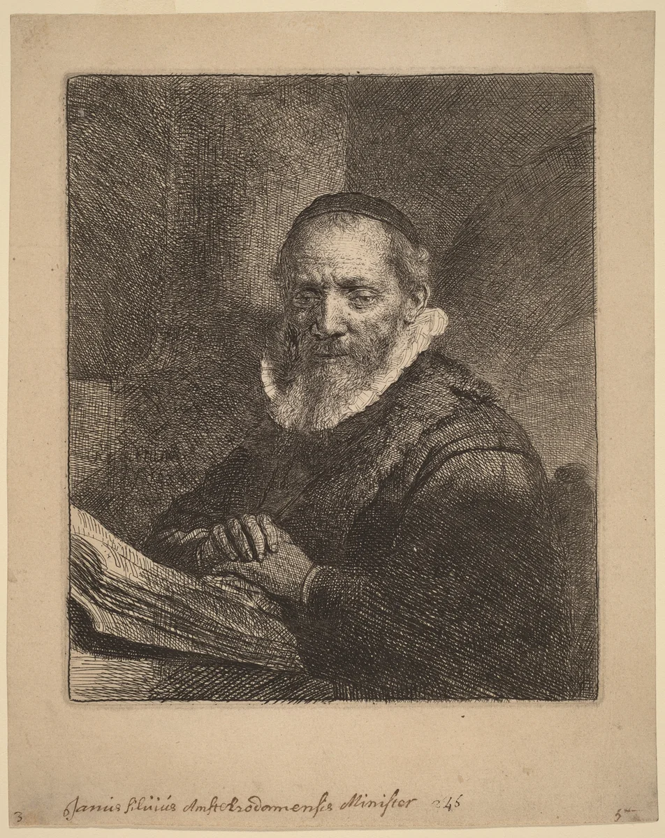 Jan Cornelisz. Sylvius by Rembrandt van Rijn, print, 1633