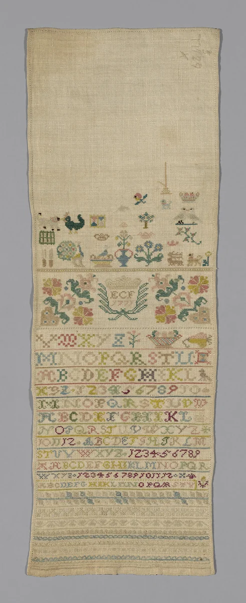 Sampler by Germany, textile, 1771