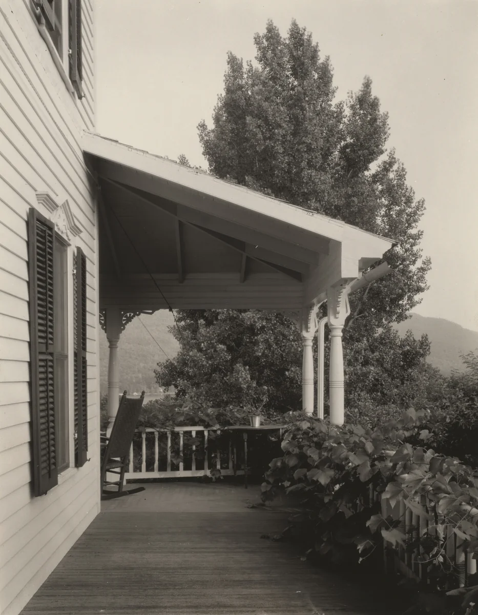 House, Leaves and Tree by Alfred Stieglitz, photograph, 1934